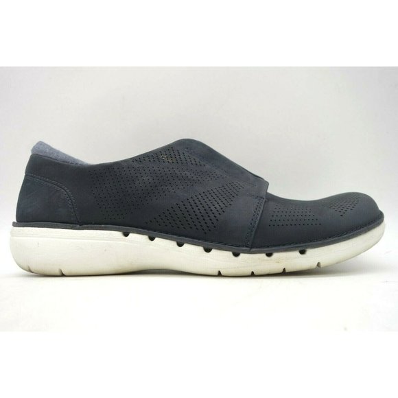 Clarks Artisan Unstructured Black Navy Lace Up Sneakers Shoes Women's 7.5 M - Picture 1 of 10